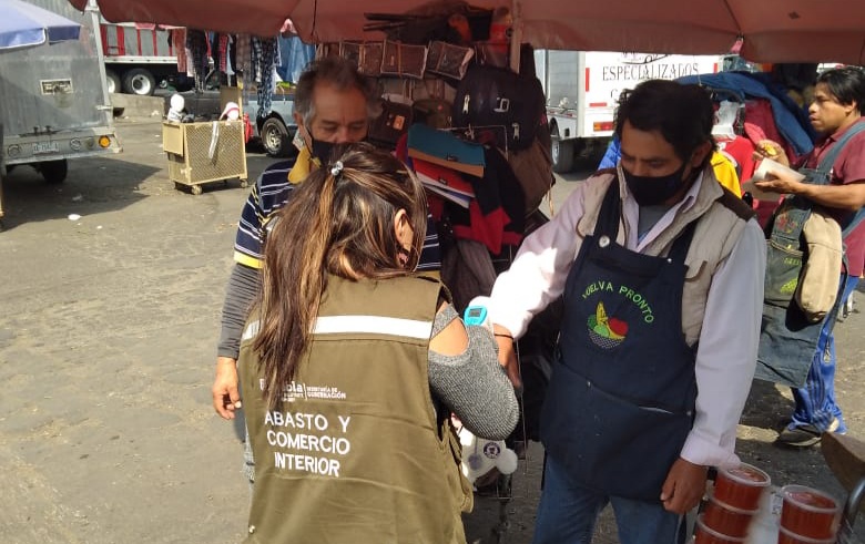 Supervisa Gobernación medidas anti Covid en mercados de la capital 