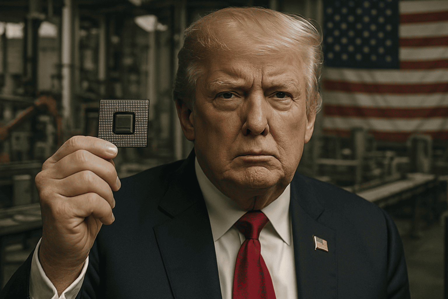 Trump propone arancel del 100 % a chips de computadora importados