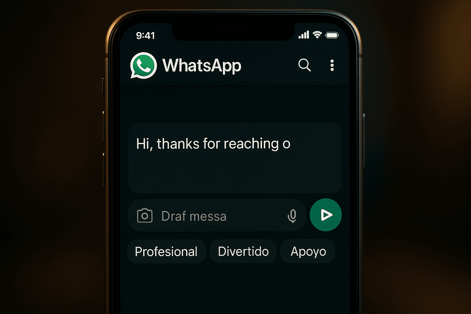 WhatsApp lanza IA para ajustar el tono de los mensajes antes de enviarlos