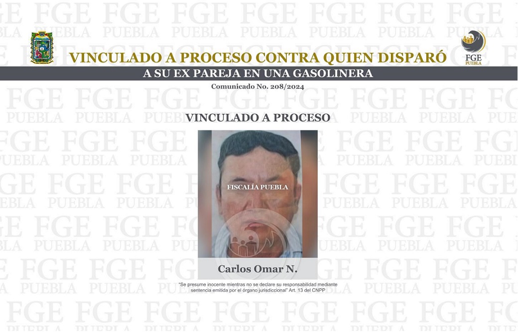 Carlos Omar queda preso por disparar a su ex pareja en gasolinera de Puebla