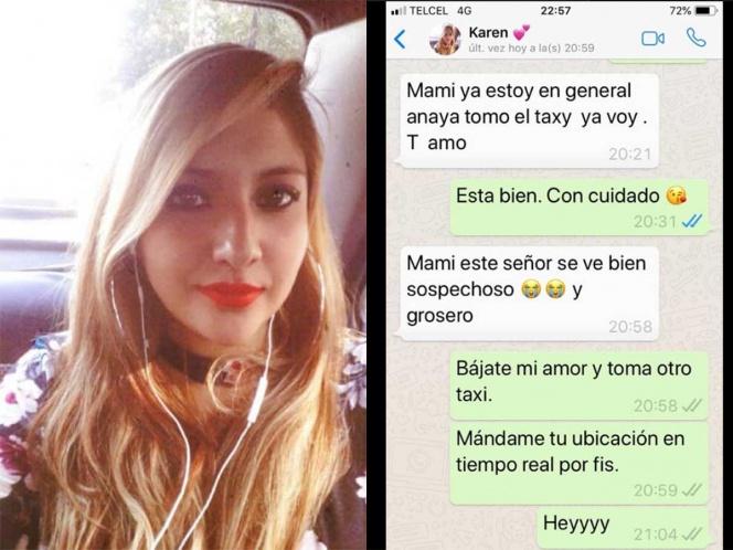 Joven aborda taxi, avisa a su familia y es lo último que se supo de ella