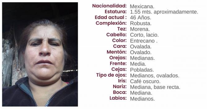 Cayetana de 46 años desapareció en la colonia Bosques de Santa Anita en Puebla
