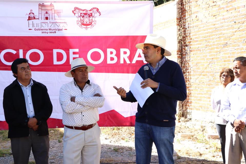 Arrancan obras de pavimentación en calles de Huejotzingo 