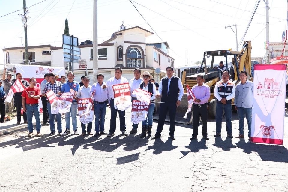 Arranca rehabilitación de avenida la Soledad en Huejotzingo