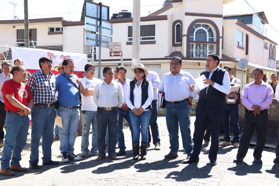 Arranca rehabilitación de avenida la Soledad en Huejotzingo