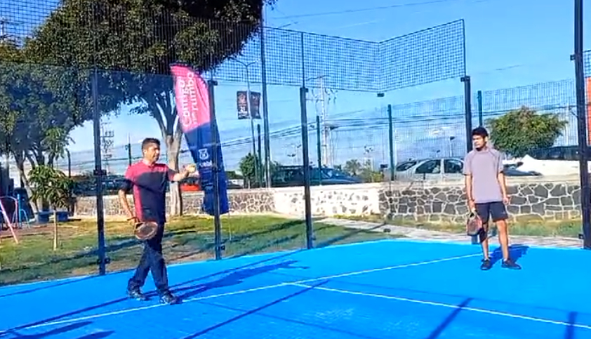 Rivera entrega otra cancha de pádel en la 11 sur y 105 poniente