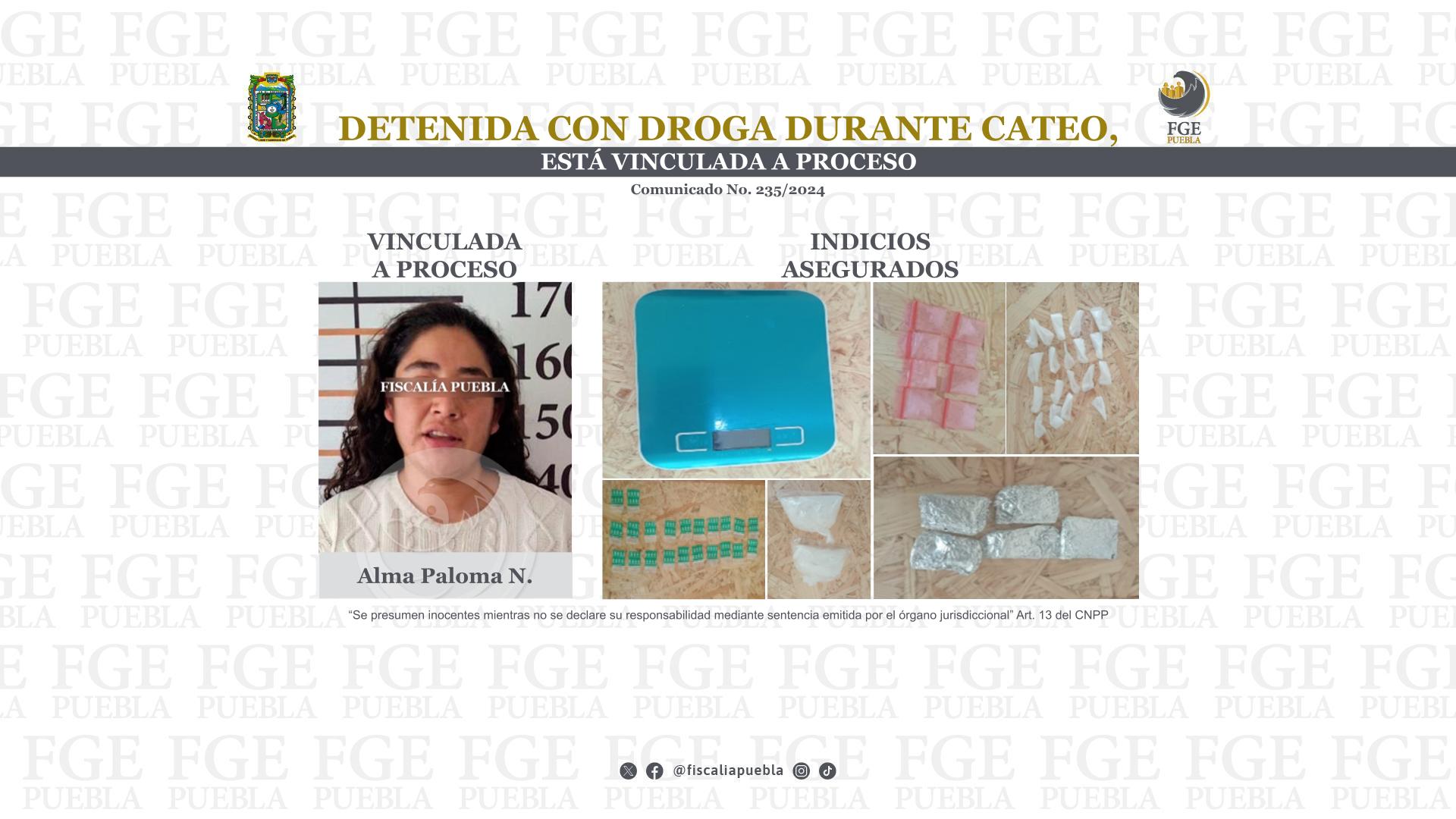 Por vender droga le caen a Paloma en Tecamahcalco