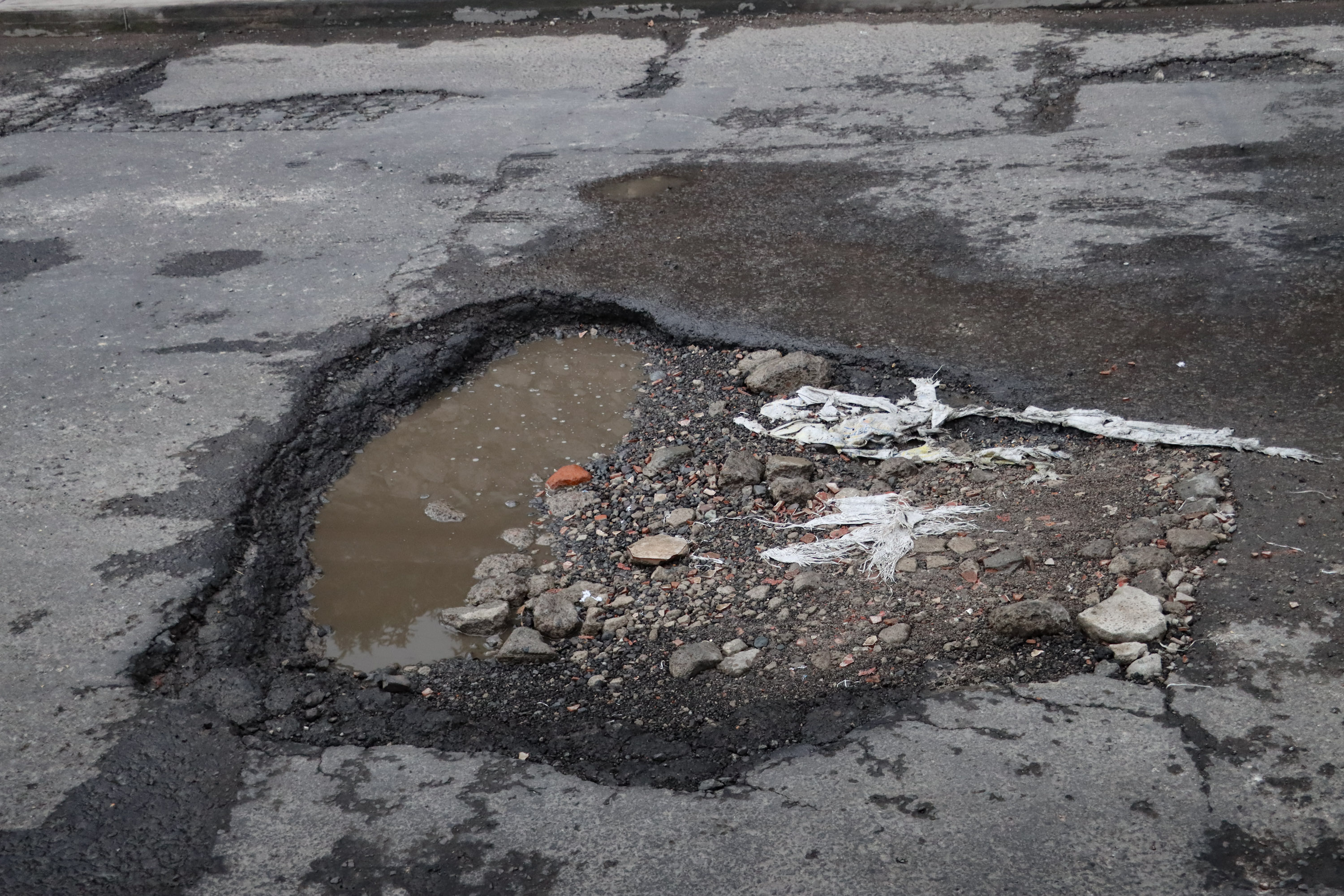 Jornada de bacheo intensa continúa en San Pedro Cholula