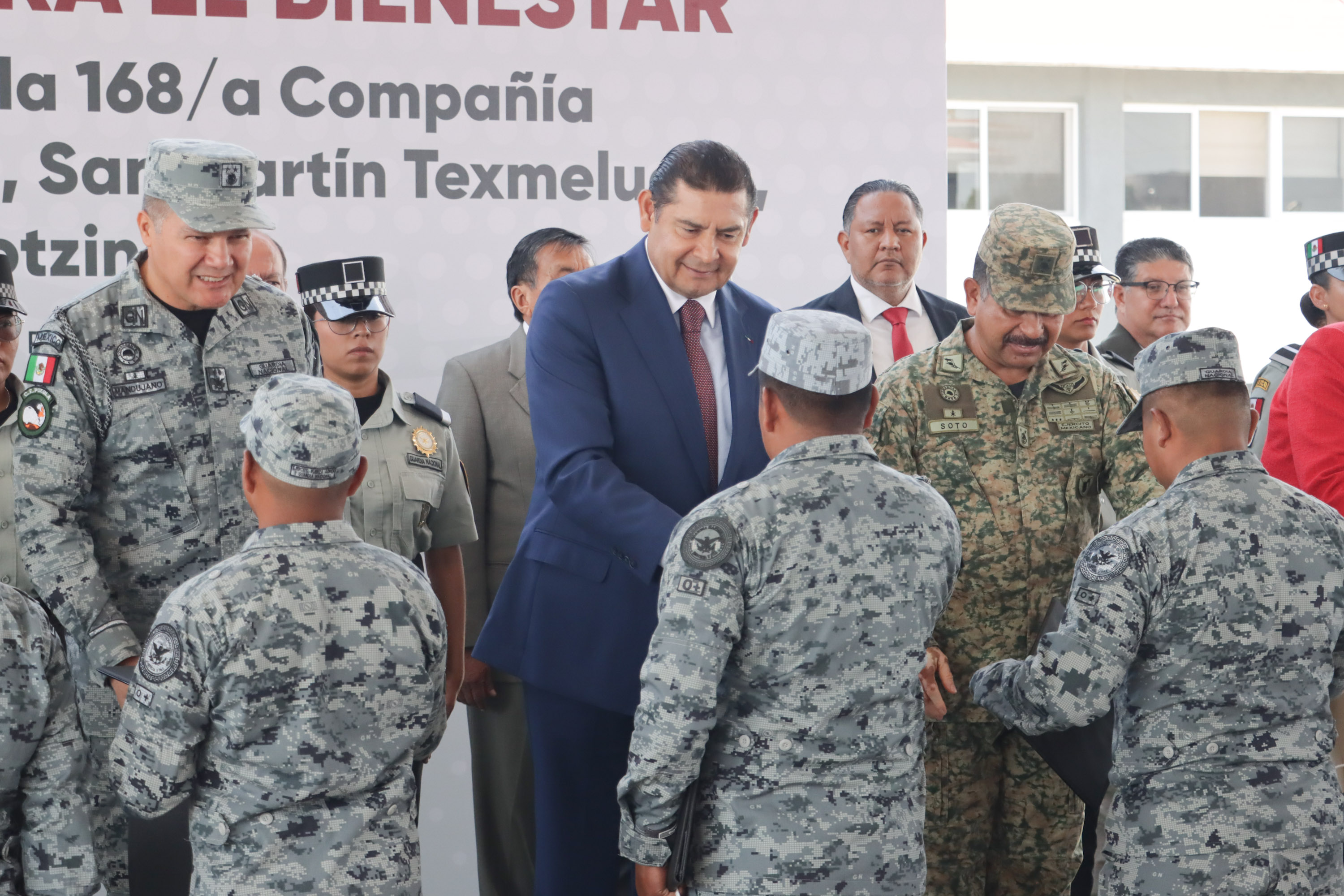 Alejandro Armenta inaugura la 168 Compañía de la Guardia Nacional en Texmelucan