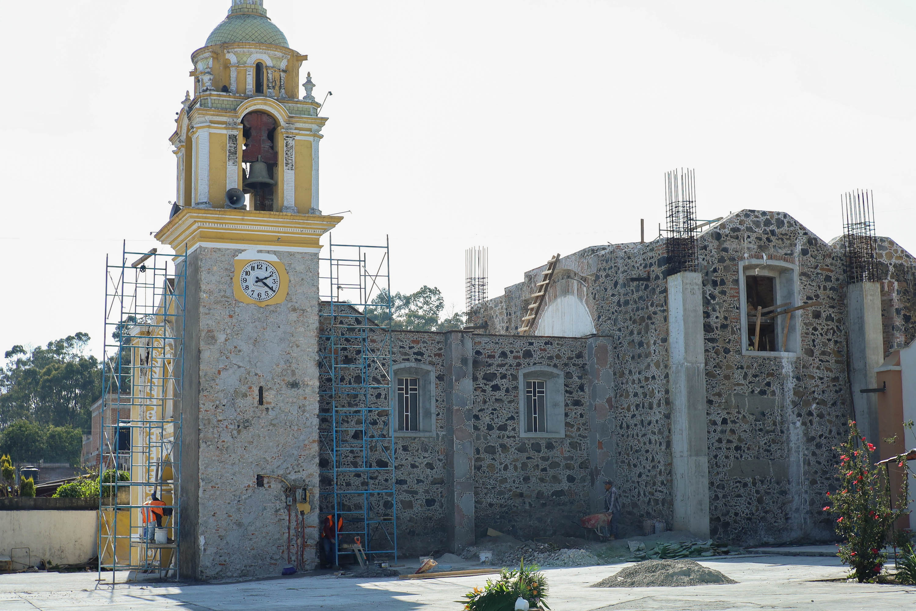 Se mantiene restauración de la Iglesia de San Cristóbal Tepontla