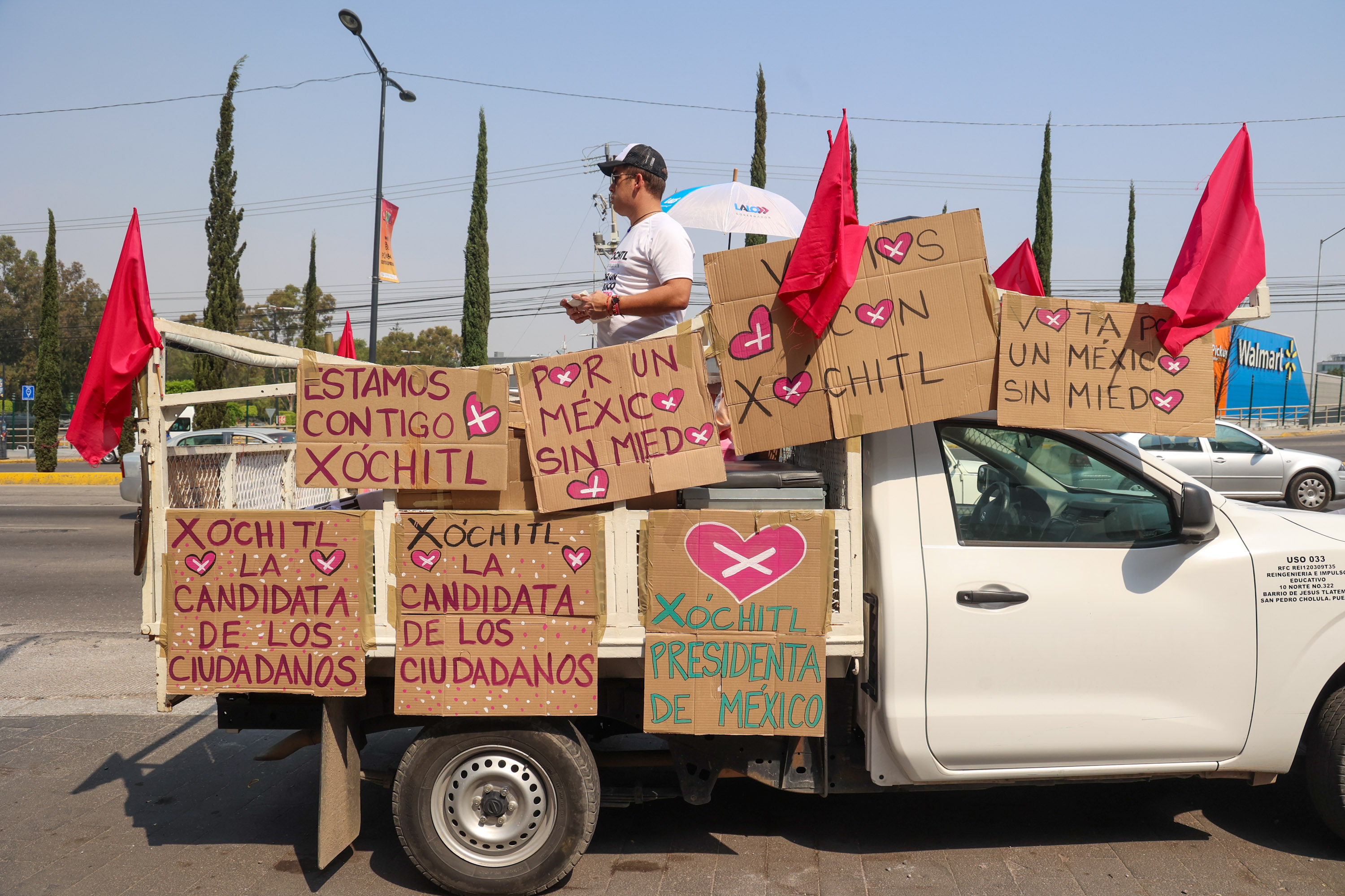 Realizan en Puebla caravana en apoyo a Xóchitl Gálvez
