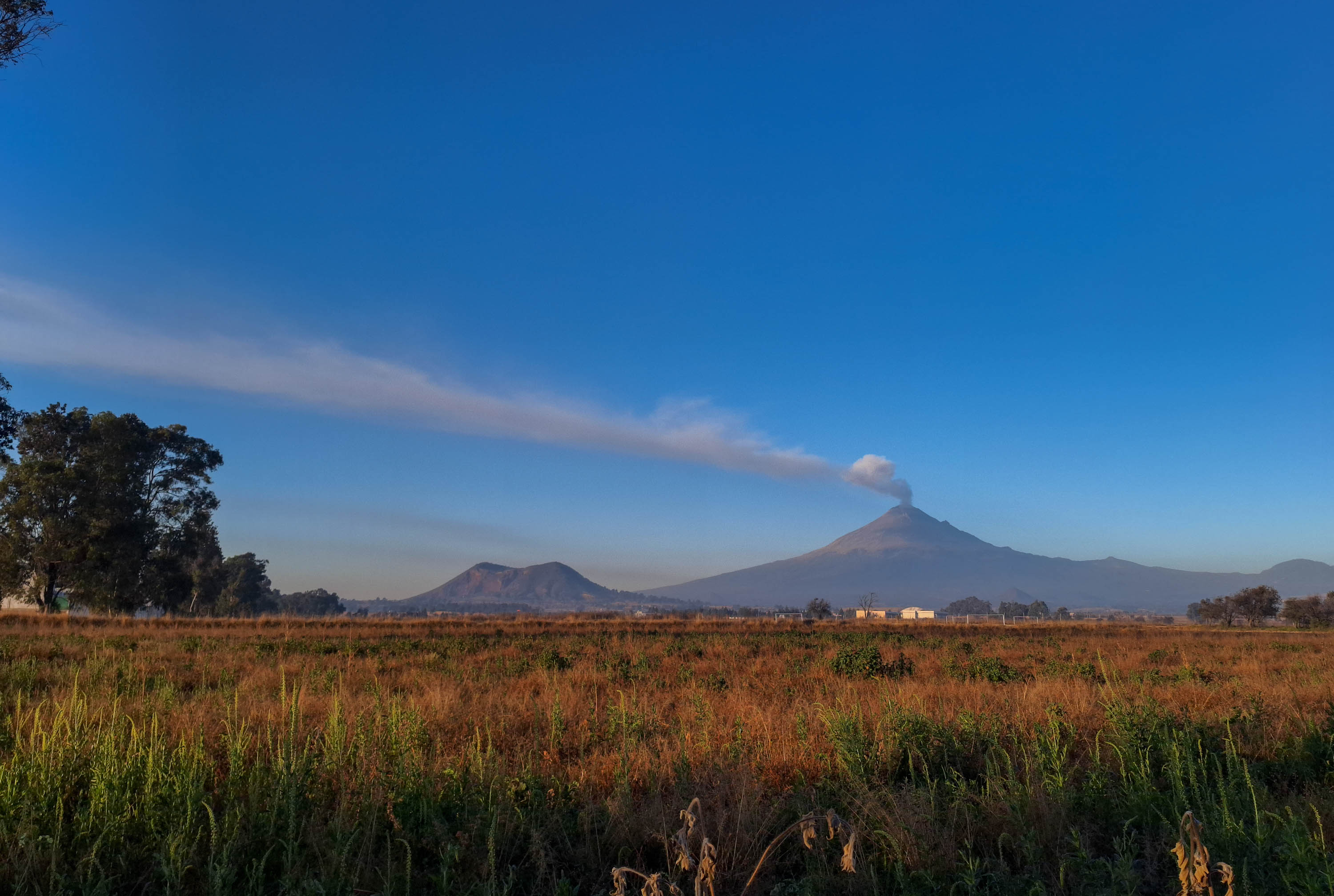 Existe pronóstico de caída de ceniza del Popocatépetl en Puebla