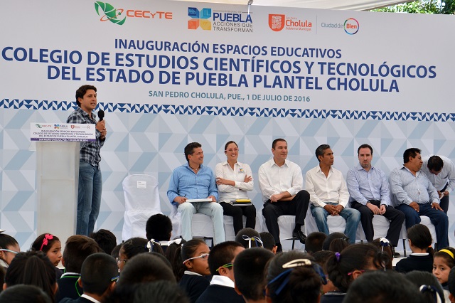 Recibe San Pedro Cholula espacios educativos por 3.3 millones de pesos