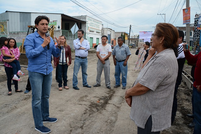Inician obras de pavimentación en San Pedro Cholula