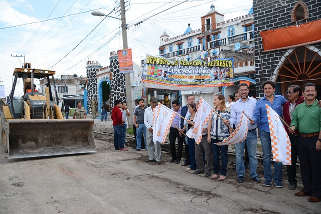 Inician obras de pavimentación en San Pedro Cholula
