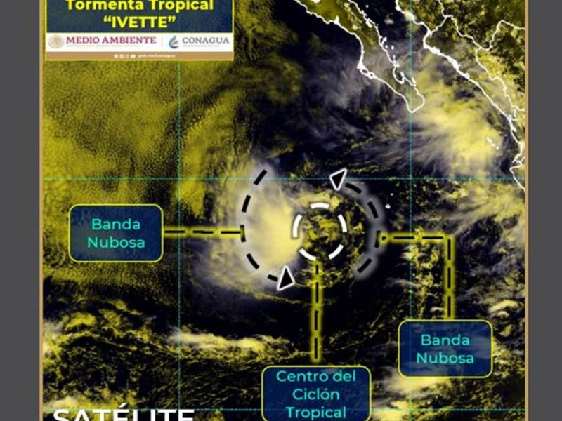 Tormenta Tropical Ivette está a 710 km de Baja California Sur