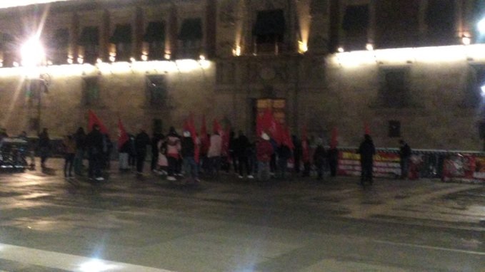 Protesta en Palacio Nacional la 28 de Octubre y acusa extorsiones