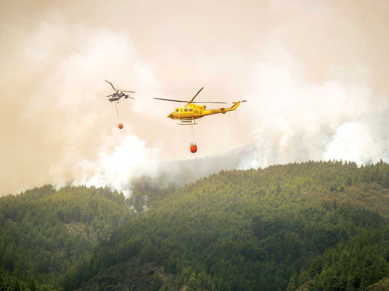 Fuego desplaza a habitantes de Tenerife en España