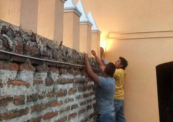 Realiza San Pedro Cholula trabajos de iluminación en la ciudad