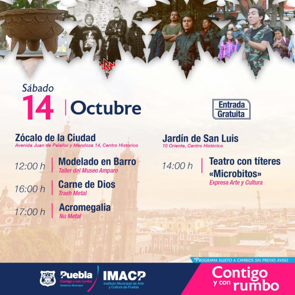 Estas son las actividades culturales de fin de semana en Puebla capital