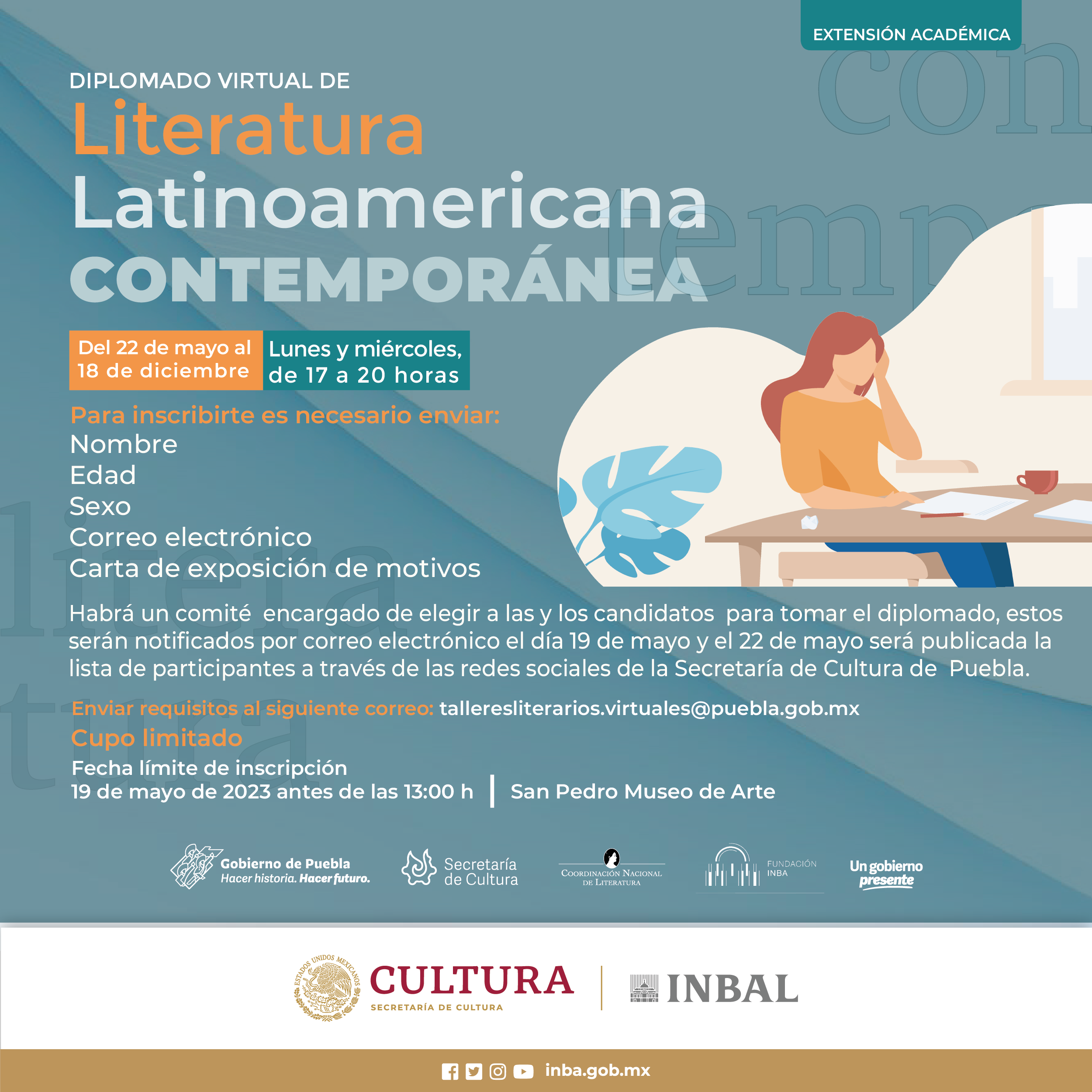 Impartirá gobierno estatal diplomado gratuito de literatura latinoamericana