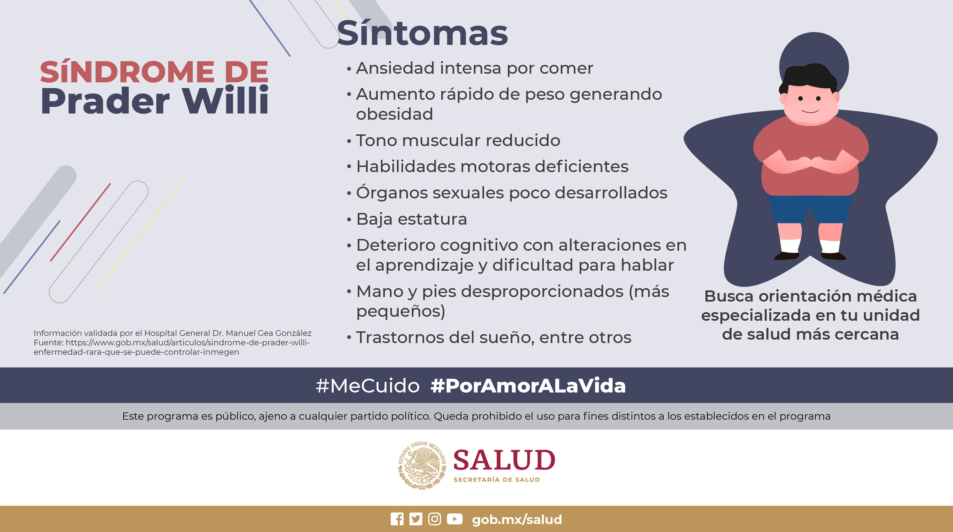 En México una de cada 30 mil niñas y niños nace con Síndrome de Prader Willi