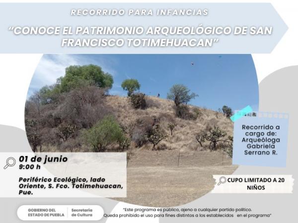 Alista zona arqueológica de Totimehuacan recorrido para infancias
