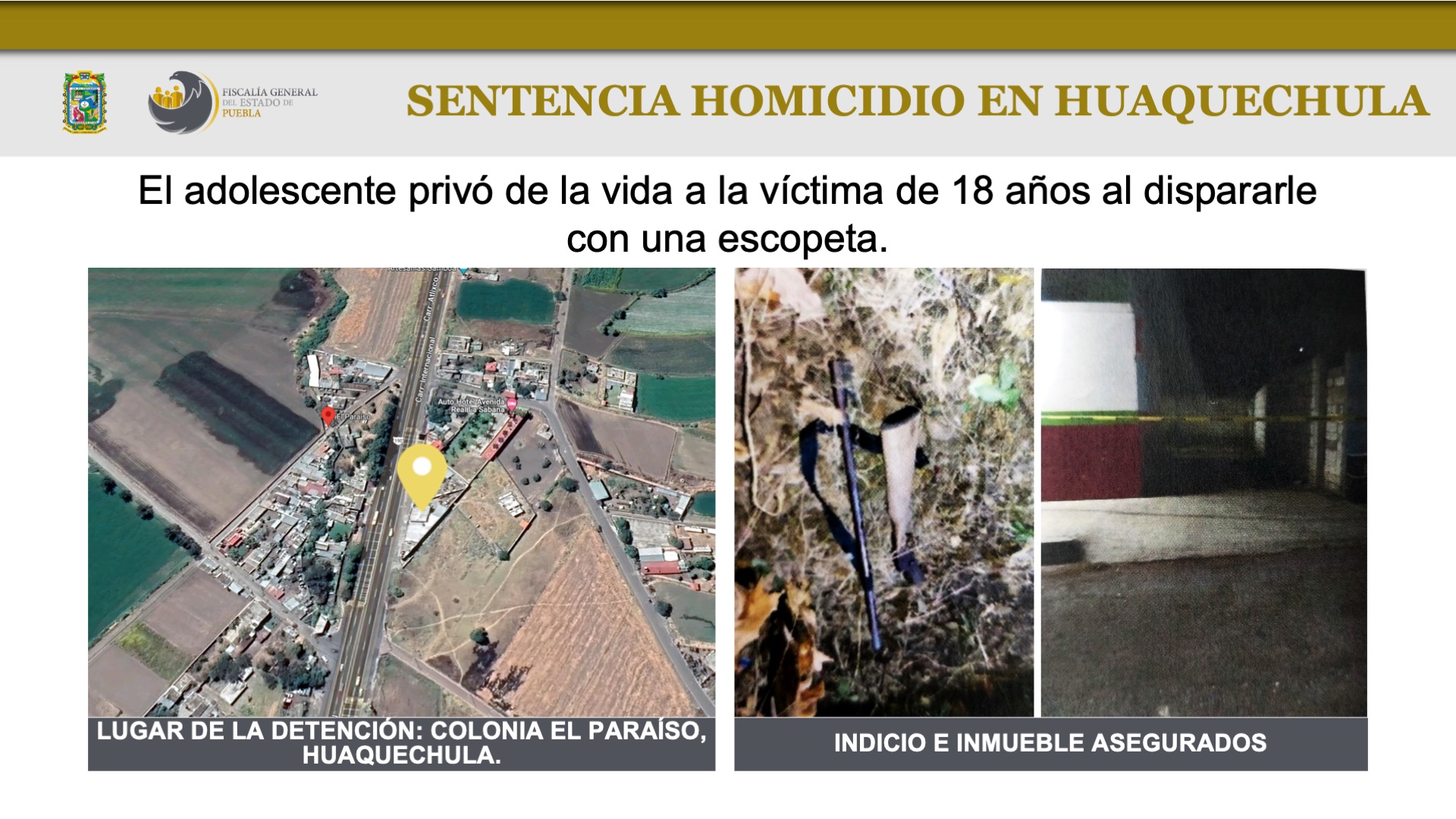 Un adolescente de Huaquechula es condenado por homicidio  