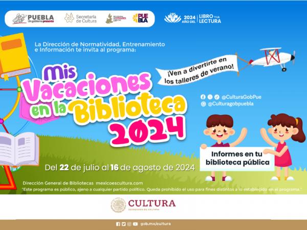 Bibliotecas públicas en Puebla ofrecerán actividades de verano para niños