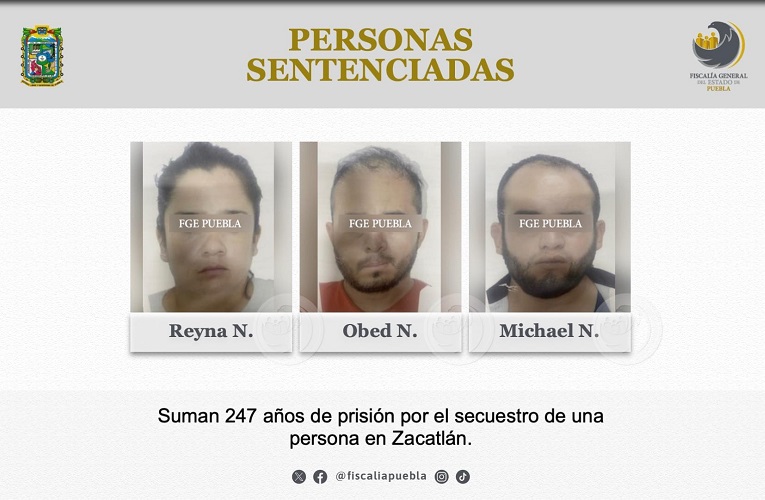 Michael secuestró a su tío en Zacatlán y se va 87 años preso