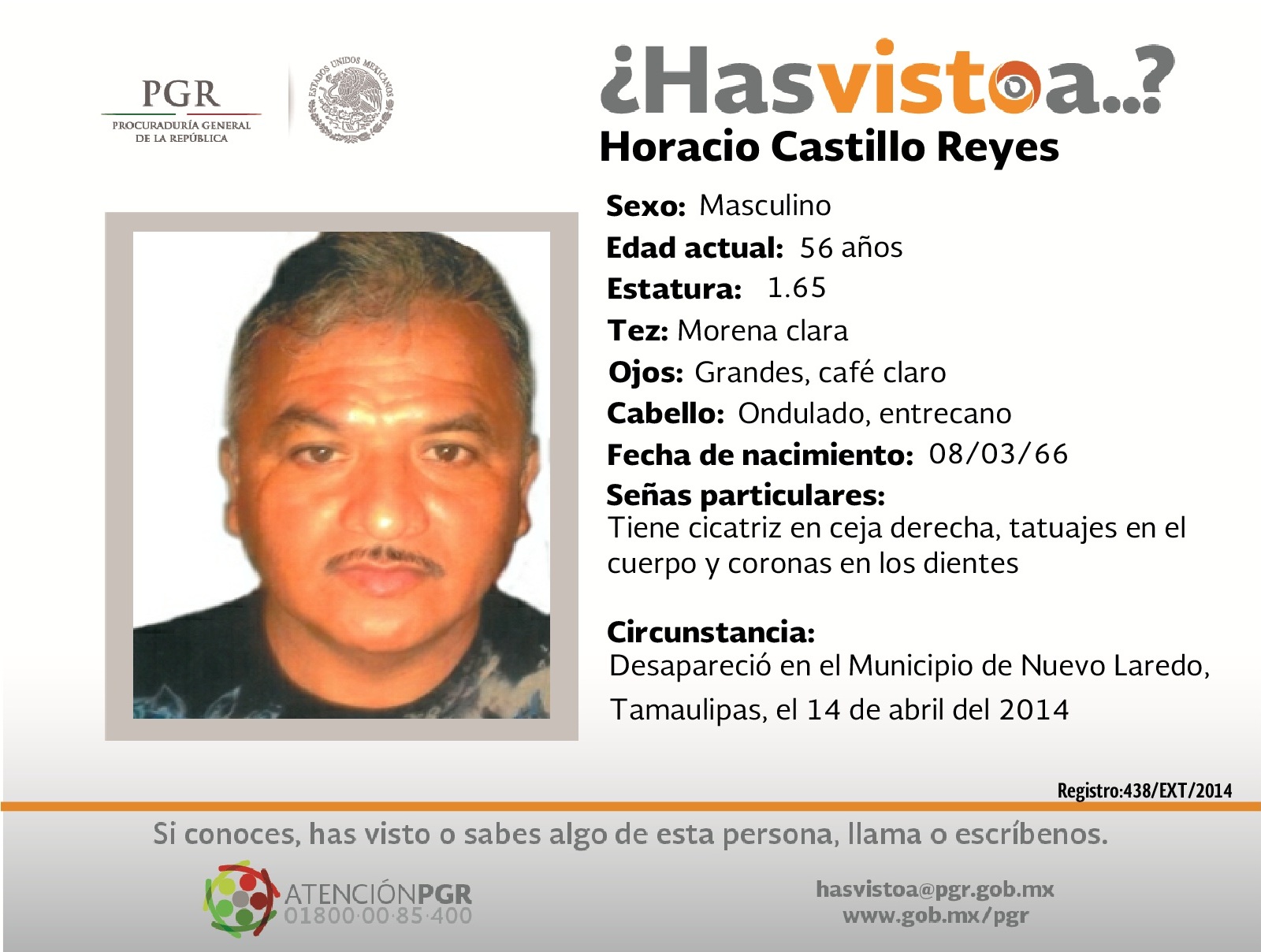 #SeBusca Ayúdanos a localizar a Horacio Castillo