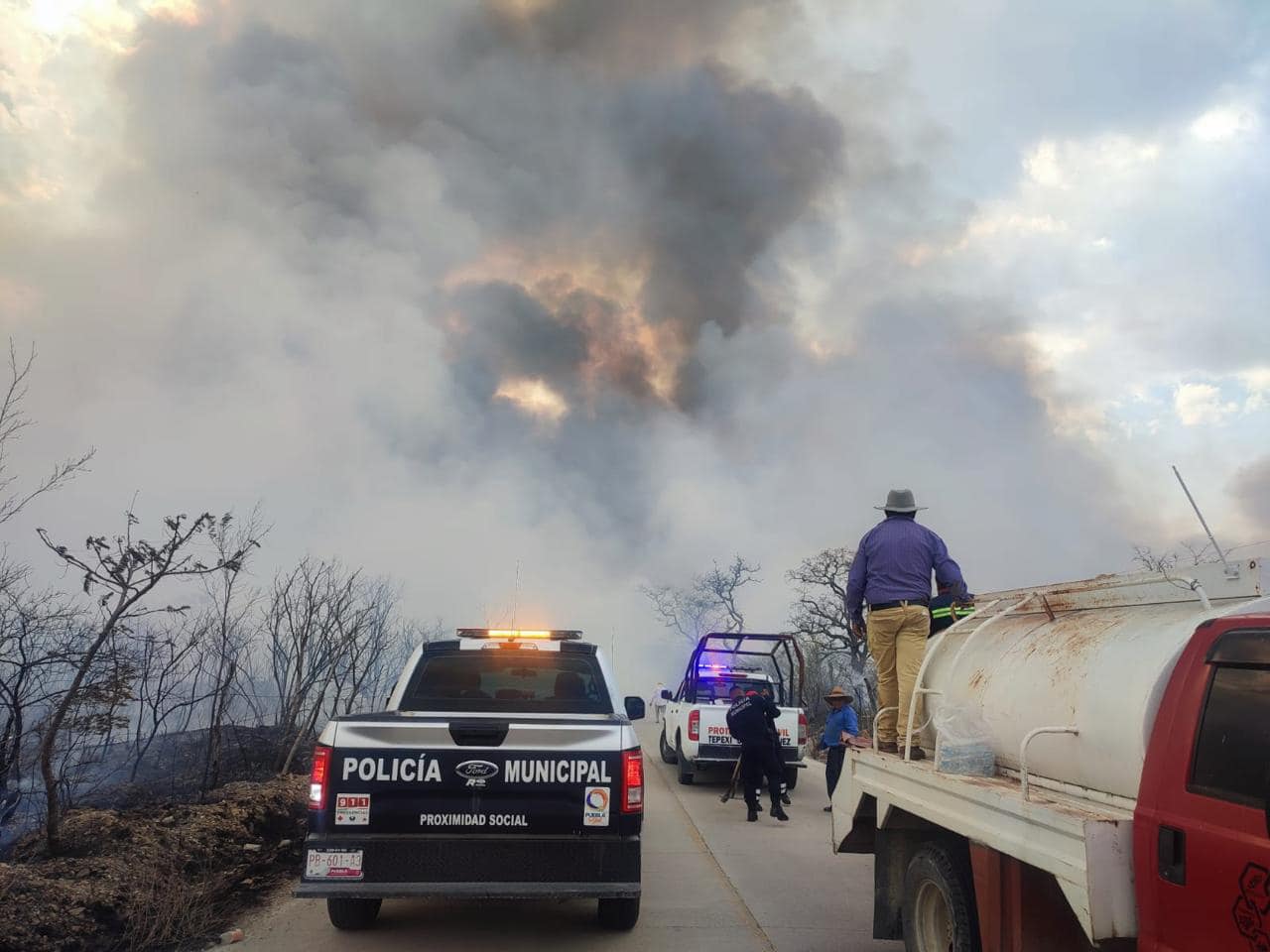 Incendio forestal afecta varias hectáreas en Tepexi y Ahuatempan