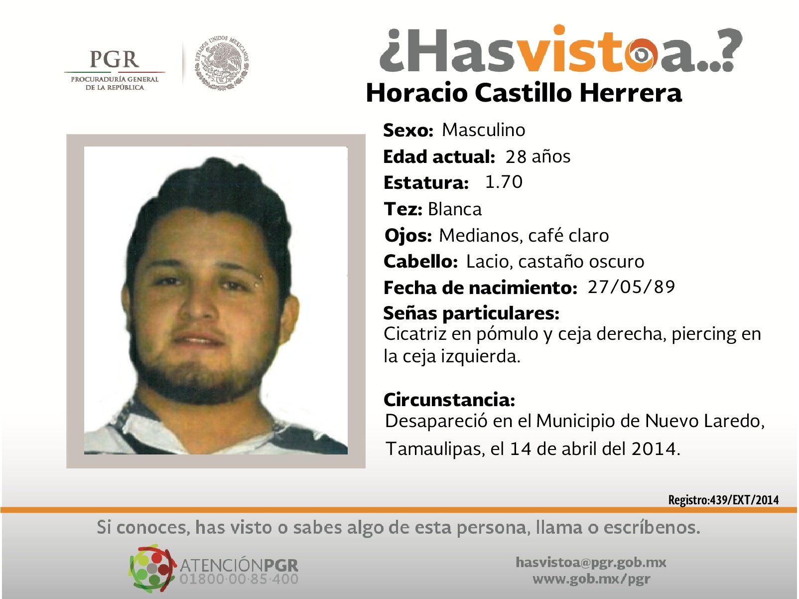 #SeBusca Ayúdanos a localizar a Horacio Herrera