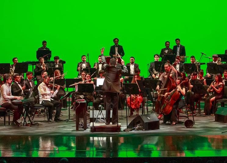 Banda Sinfónica Infantil y Juvenil de Huejotzingo toca en Bellas Artes