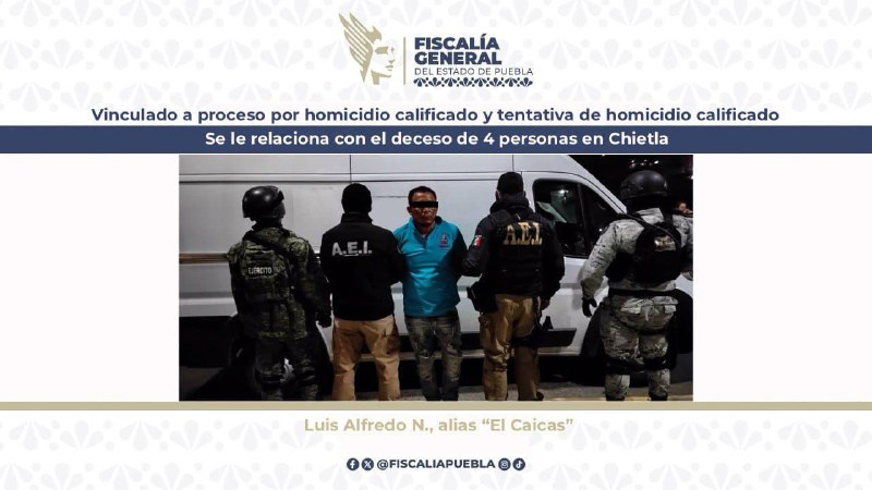 Luis alias El Caicas, presuntamente asesinó a cuatro en panteón de Chietla