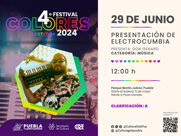 Finalizará Festival Colores 2024 con fiesta musical en Parque "Benito Juárez"