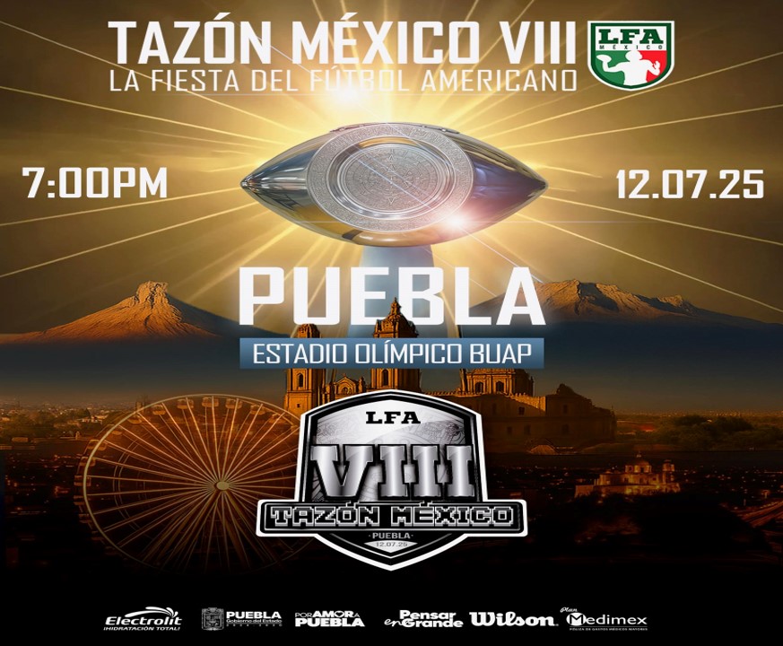 Confirmado, Puebla será sede del Tazón México VIII