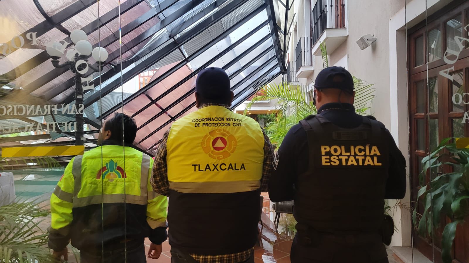 Colapsa techo en el Hotel San Francisco en Tlaxcala