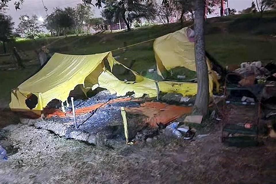 Queman casas de migrantes que usaban de refugio junto al río Bravo