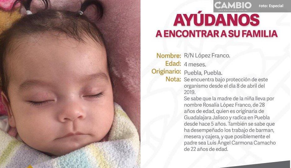 Mesera abandonó a su bebé de 4 meses en Puebla