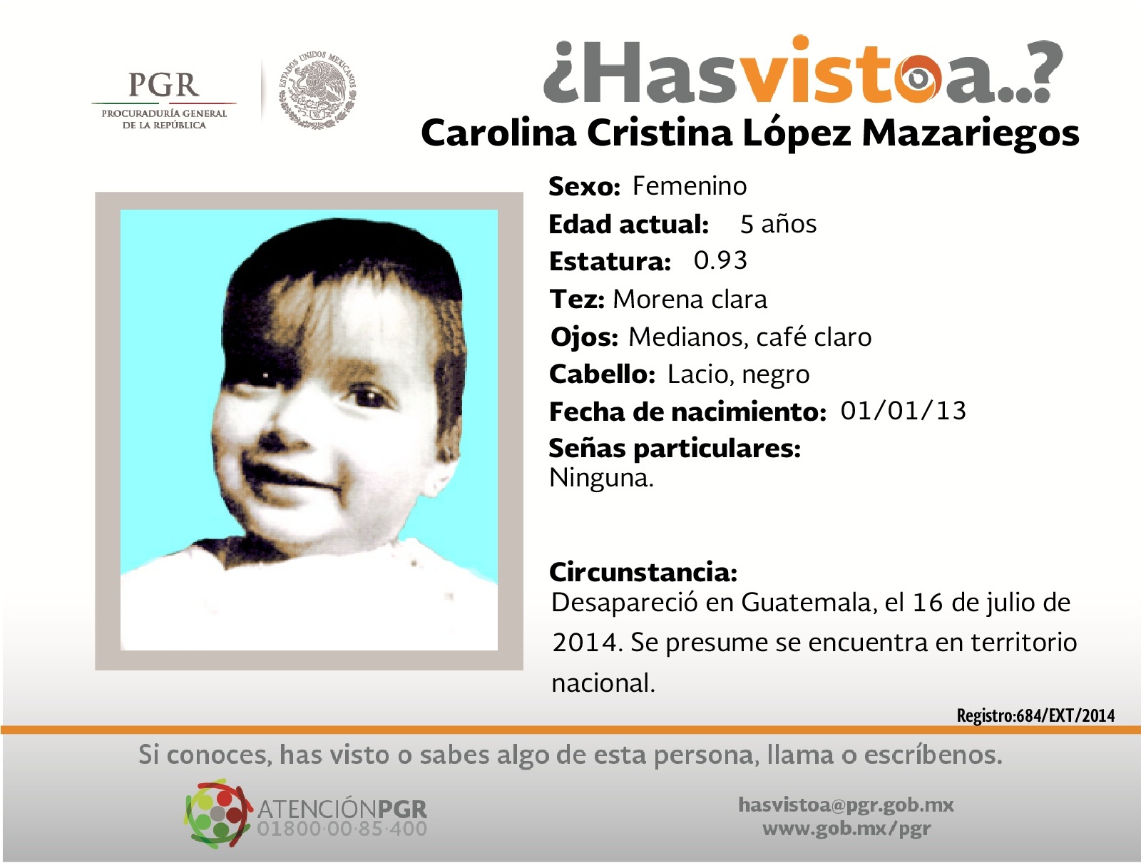 #SeBusca Ayúdanos a localizar a Carolina