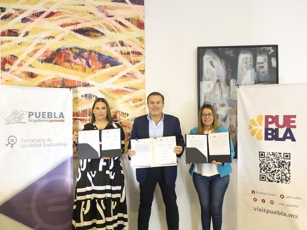 Signa gobierno de Puebla convenio con hoteleros a favor de derechos de las mujeres