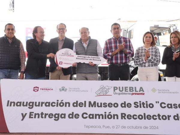 Céspedes entrega el Museo de Sitio Casa de Cortés en Tepeaca 