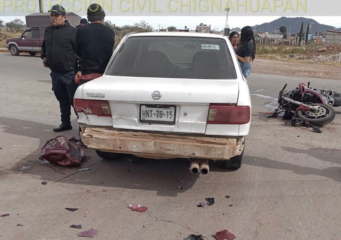 Muere motociclista tras accidentarse en Chignahuapan