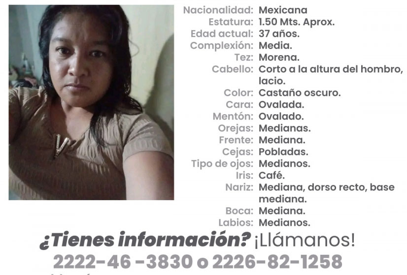 María de 37 años desapreció en calles de Puebla capital