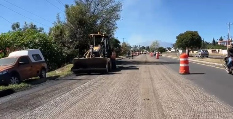 VIDEO Arranca rehabilitación en la carretera San Martín Texmelucan-Tlaxcala