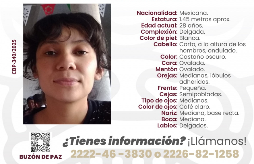 Continúa búsqueda de Selene Valdez, desaparecida desde diciembre en Huejotzingo