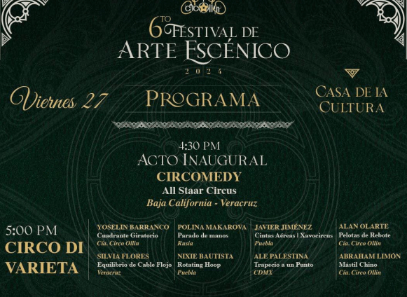 Regresa el Festival Circense en su sexta edición a la ciudad de Puebla