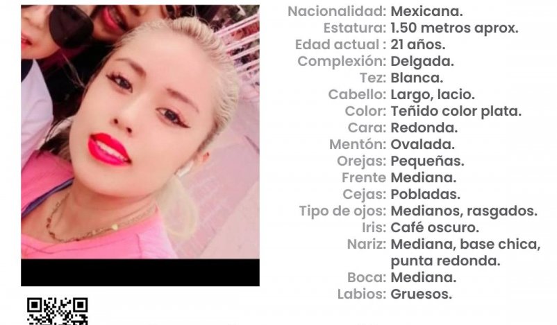 Blanca de 21 años desapareció en calles de Tehuacán