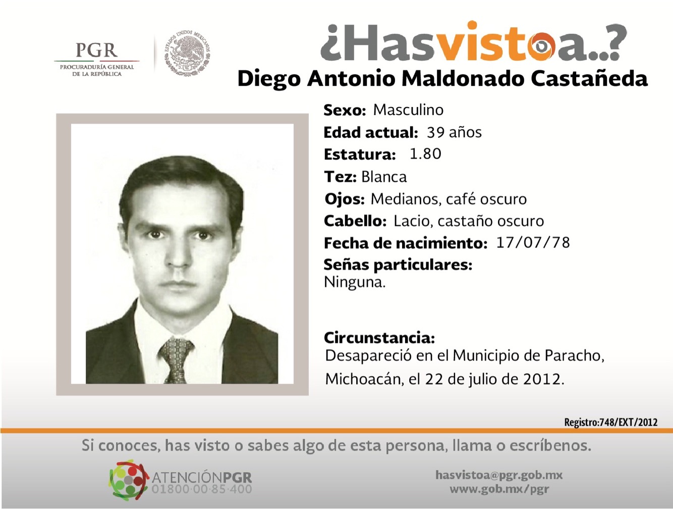#SeBusca Ayúdanos a localizar a Diego Antonio